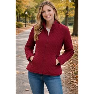 Outback Trading Co Women's Brick Red Quilted Grand Prix Jacket‎ Medium